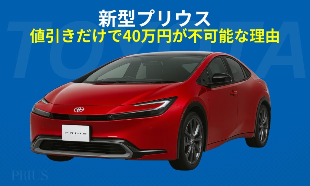 新型プリウス値引きだけで40万円が不可能な理由